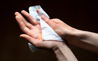 Adhesive, heat-activated netting for consumer & industrial wipes